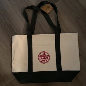 Trader Joe's Black and White Tote Bag